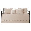 Pemberly Row Contemporary Polyester Microfiber Daybed Cover Set in Pink
