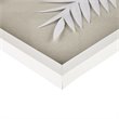 Pemberly Row 3-piece Palm Rice Paper Framed Shadow Box in Off White