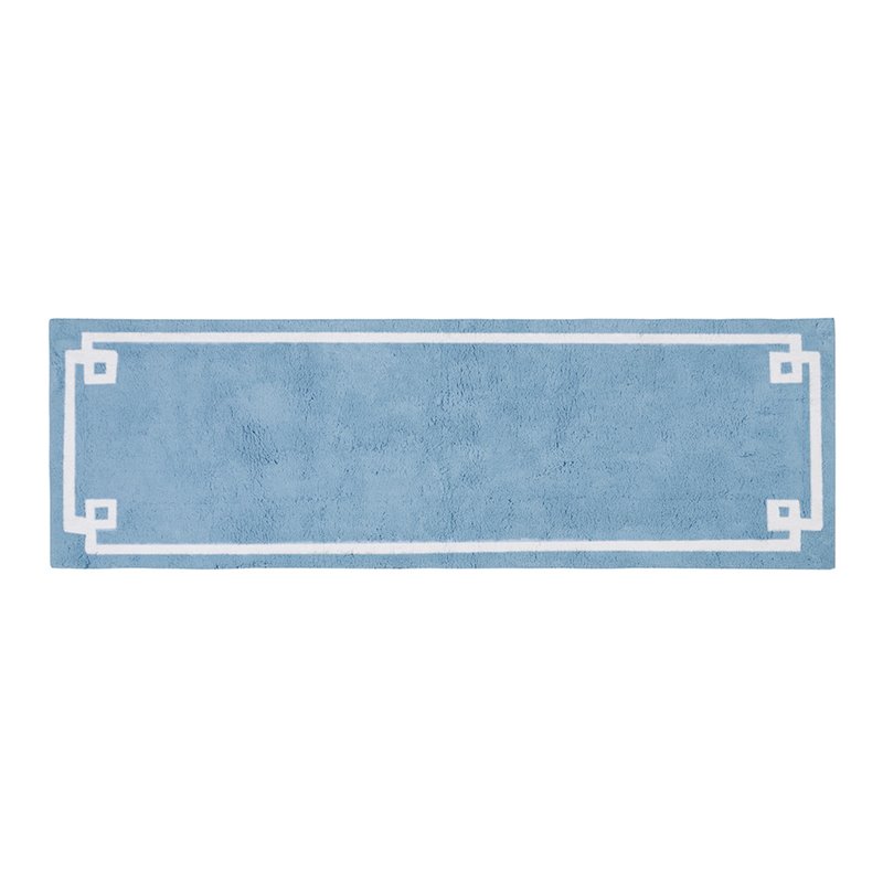 Pemberly Row 100 Percent Cotton Tufted Bath Rug in Blue Finish
