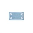 Pemberly Row 100 Percent Cotton Tufted Bath Rug in Blue Finish