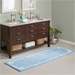 Pemberly Row 100 Percent Cotton Tufted Bath Rug in Blue Finish
