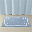 Pemberly Row 100 Percent Cotton Tufted Bath Rug in Blue Finish