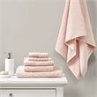 Pemberly Row Contemporary 6-Piece 100 Percent Cotton Towel Set in Pink