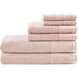 Pemberly Row Contemporary 6-Piece 100 Percent Cotton Towel Set in Pink
