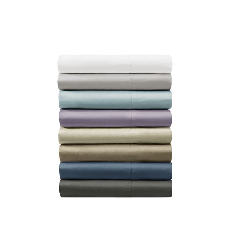 Pemberly Row 6-Piece Cotton Polyester Solid Sheet Set in Aqua Blue