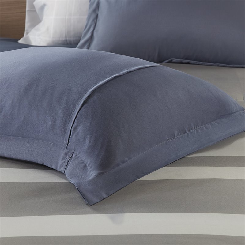 Pemberly Row 6-Piece Polyester Comforter and Sheet Set in Blue/Gray