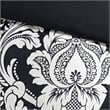 Pemberly Row Contemporary 7-Piece Cotton Printed Comforter Set in Black