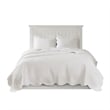 Pemberly Row 3 Piece Reversible Scalloped Edge Quilt Set in White
