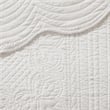 Pemberly Row 3 Piece Reversible Scalloped Edge Quilt Set in White