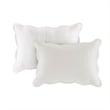 Pemberly Row 3 Piece Reversible Scalloped Edge Quilt Set in White