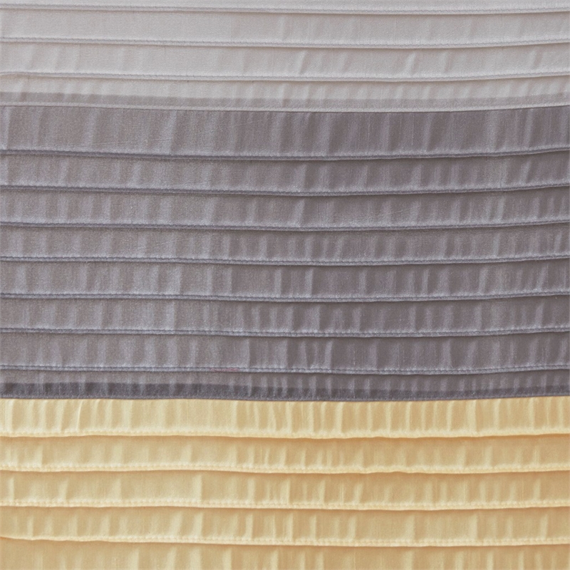 Pemberly Row Contemporary Faux Silk Shower Curtain in Yellow 72x72