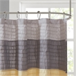 Pemberly Row Contemporary Faux Silk Shower Curtain in Yellow 72x72