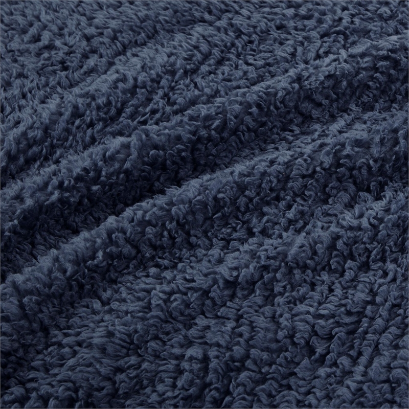 Pemberly Row Modern / Contemporary Blanket in Navy Full/Queen