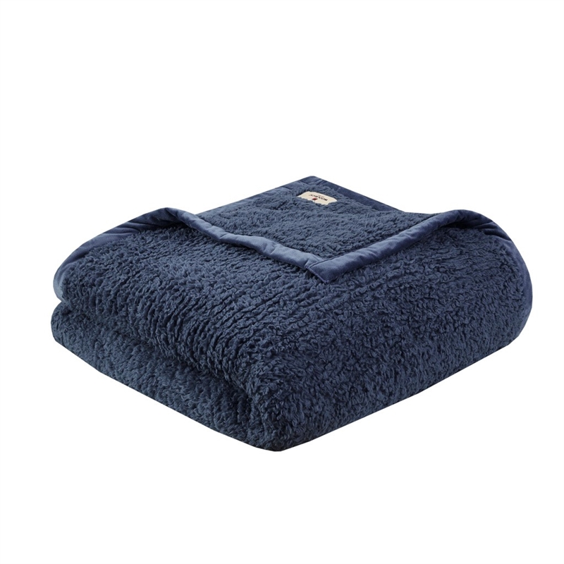 Pemberly Row Modern / Contemporary Blanket in Navy Full/Queen