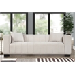 Pemberly Row 2-Piece Living Room Furniture Velvet Sofa+Loveseat Set-Half white
