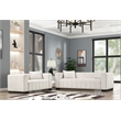 Pemberly Row 2-Piece Living Room Furniture Velvet Sofa+Loveseat Set-Half white