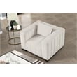 Pemberly Row 3-PC Living Room Furniture Velvet Sofa+Loveseat+Chair Set-Halfwhite