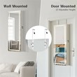 Pemberly Row Density Board & Wall/Door Mount LED Light Jewelry Cabinet in White