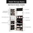 Pemberly Row Density Board & Wall/Door Mount LED Light Jewelry Cabinet in White