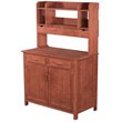 Pemberly Row Wood Potting Bench With Storage in Medium Brown