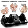 Pemberly Row ABS and Fabric Shiatsu Foot Massager with Remote Control in Black