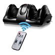 Pemberly Row ABS & Fabric Shiatsu Foot Massager w/ Remote Control in Black