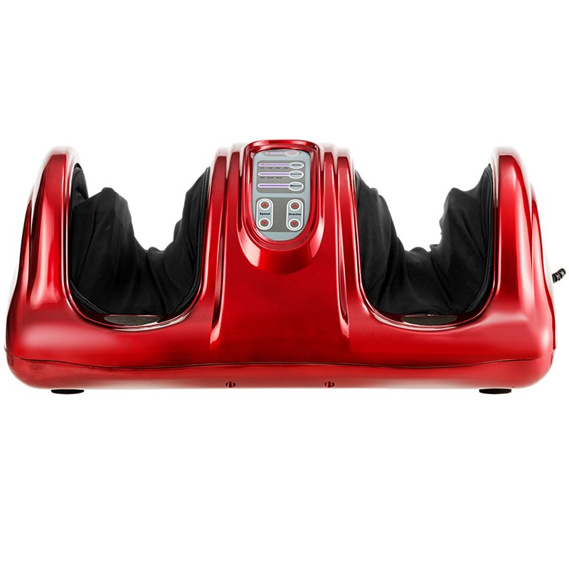 Pemberly Row ABS and Fabric Shiatsu Foot Massager with Remote Control in Red