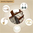 Pemberly Row MDF and Glass Jewelry Cabinet with 2 Swing-out Doors in Brown