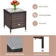 Pemberly Row 3-piece PE Rattan Outdoor Wicker Furniture Sets Chairs in Beige