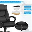 Pemberly Row Faux Leather Big & Tall 500lb Massage Office Chair in Black