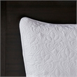 Pemberly Row Modern / Contemporary Reversible Bedspread Set in White