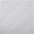 Pemberly Row Natural Cotton Percale Quilted Mattress Pad in White