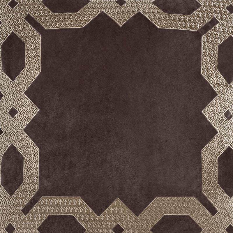 Pemberly Row Contemporary European Pillow Sham in Brown 26x26