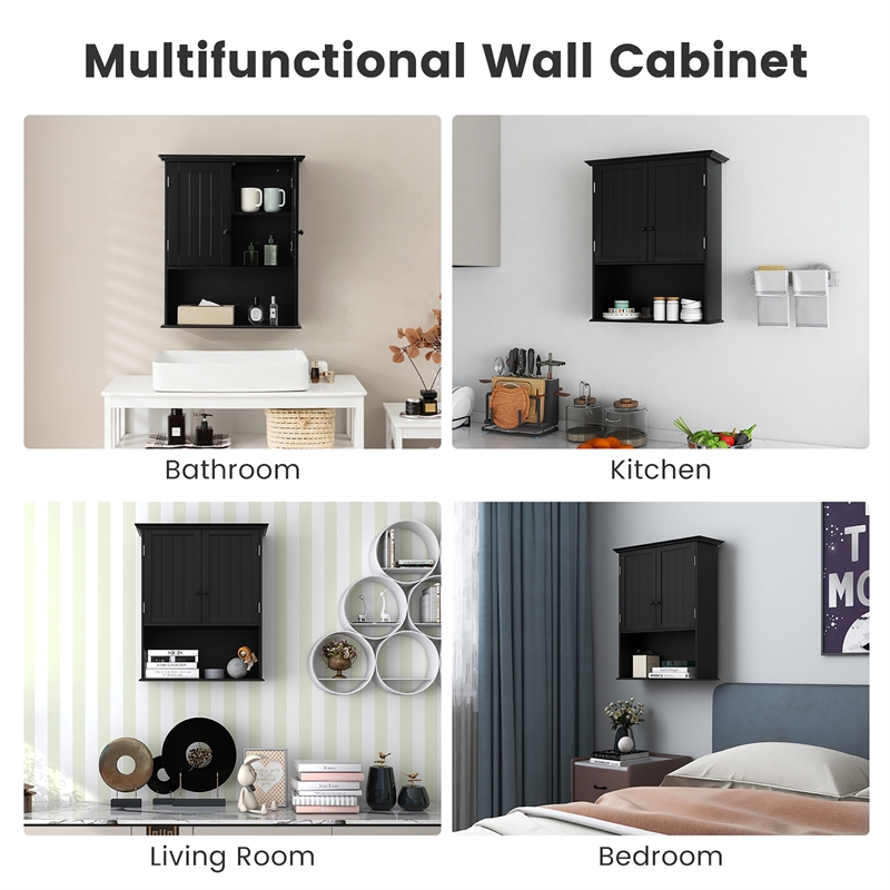 Pemberly Row Wall Mount Bathroom Cabinet Medicine Cabinet Storage Organizer