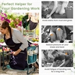 Pemberly Row Foldable Garden Stool Heavy Duty Gardening Bench w/ 1 Pouch