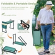 Pemberly Row Foldable Garden Stool Heavy Duty Gardening Bench w/ 1 Pouch