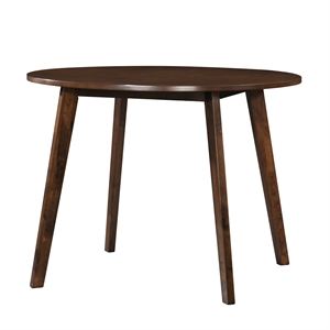 Pemberly Row Contemporary 39.5&quot Round Dining Table in Walnut