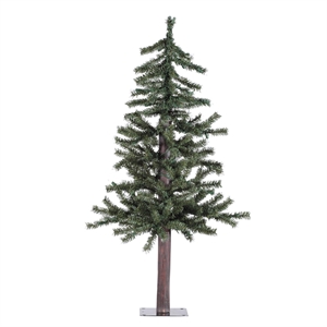 Pemberly Row 36&quot Plastic Natural Alpine Artificial Christmas Tree in Green