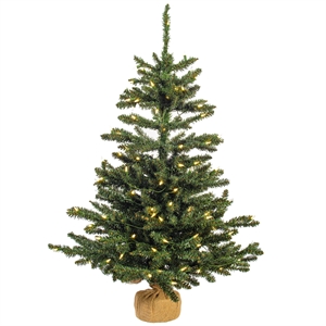 Pemberly Row 42&quot Anoka Pine Artificial Christmas Tree with LED Lights in Green