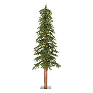 Pemberly Row 4/5/6' Alpine Artificial Christmas Tree Set with LED Lights - Green