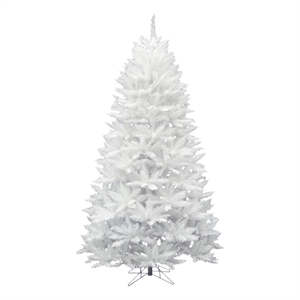 Pemberly Row 78&quot Spruce PVC Plastic Artificial Christmas Tree in White