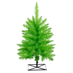 Pemberly Row 36&quot Plastic Fir Unlit Artificial Christmas Tree in Lime Green