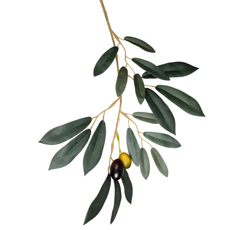 Pemberly Row Contemporary 8' Artificial Green Olive Tree in Pot