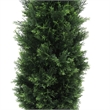 Pemberly Row 6' Contemporary Plastic Artificial Potted Cedar Tree in Green
