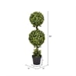 Pemberly Row 3' Plastic Artificial Double Ball Boxwood Topiary in Green