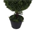Pemberly Row 4' Plastic Artificial Triple Ball Boxwood Topiary in Green