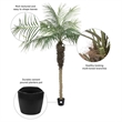 Pemberly Row Contemporary 7' Artificial Potted Phoenix Palm Tree