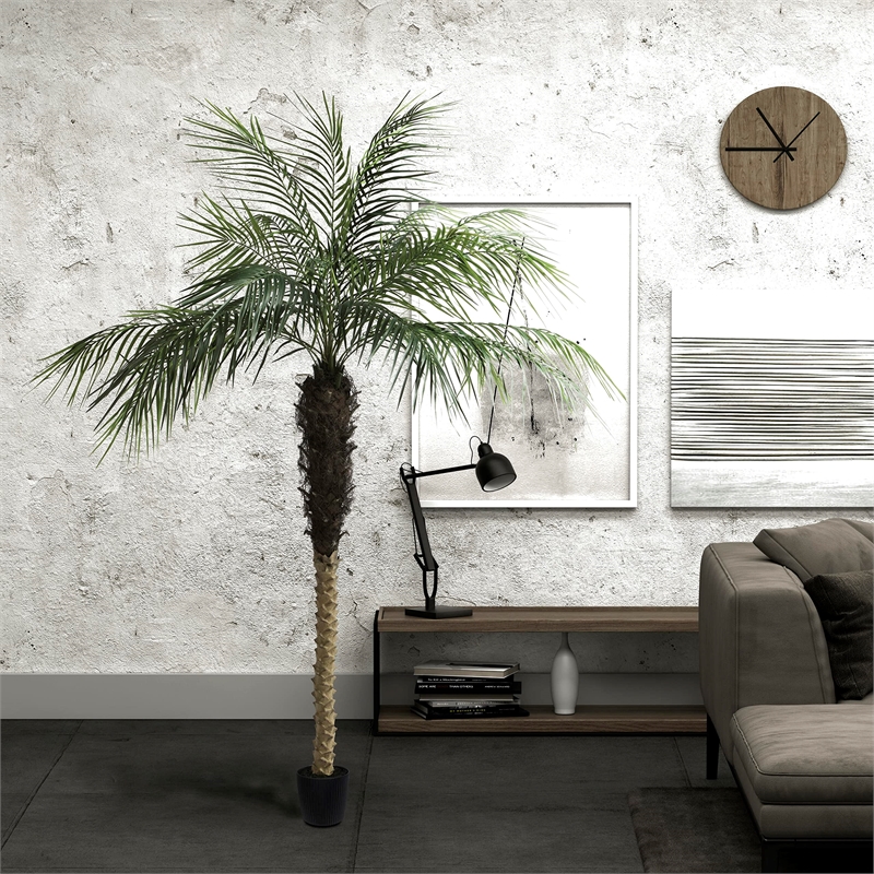 Pemberly Row Contemporary 7' Artificial Potted Phoenix Palm Tree