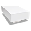 Pemberly Row Modern Rectangular Coffee Table in High Gloss White