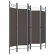 Pemberly Row Contemporary 5-Panel Room Divider in Anthracite